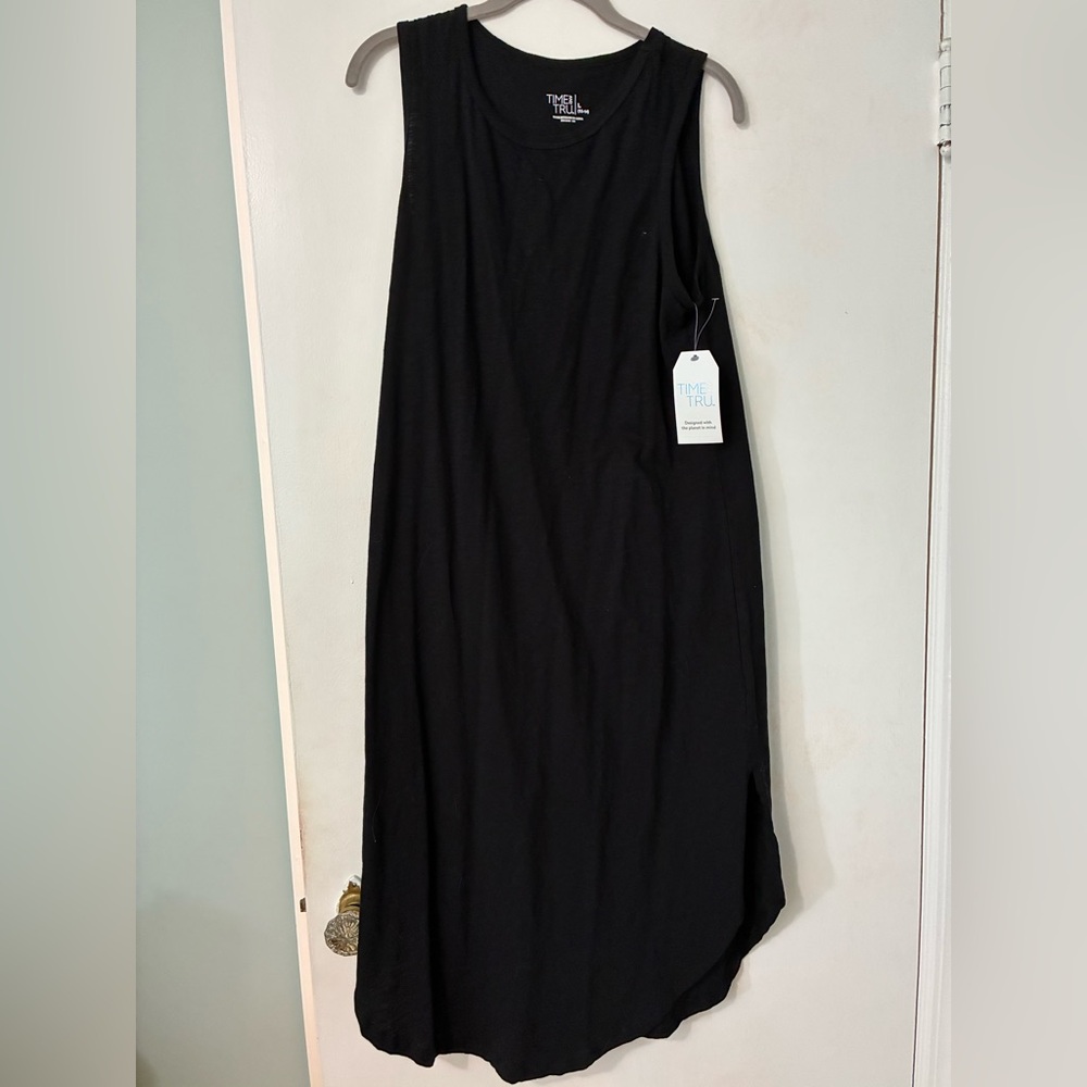 Time and Tru Black Midi Dress NWT